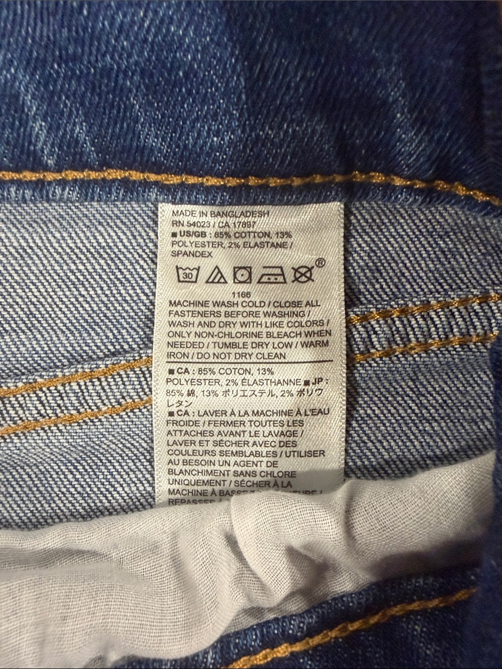 Banana Republic Mid-Length Button-Front Denim Skirt in Deep Blue size 27/4 - Picture 4 of 7